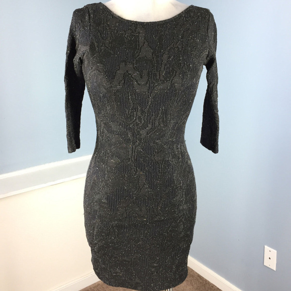 Zara Dresses Zara Trafaluc Dress S Gray Shimmer Bodycon Poshmark